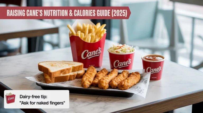 Raising Cane's Nutrition