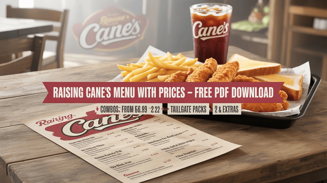 Raising Cane's Pdf Menu Prices