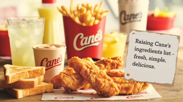 Raising Cane’s ingredients list