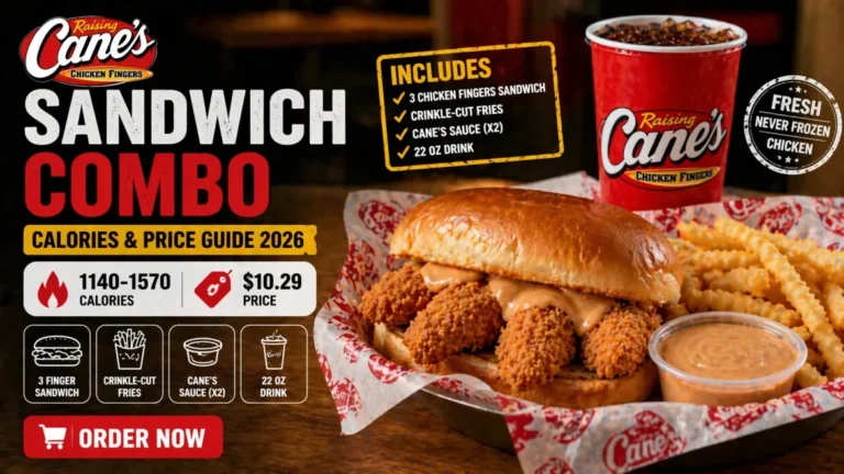 Cane’s Sandwich Combo Calories & Price