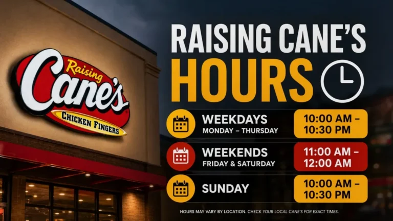 Raising Cane's hours