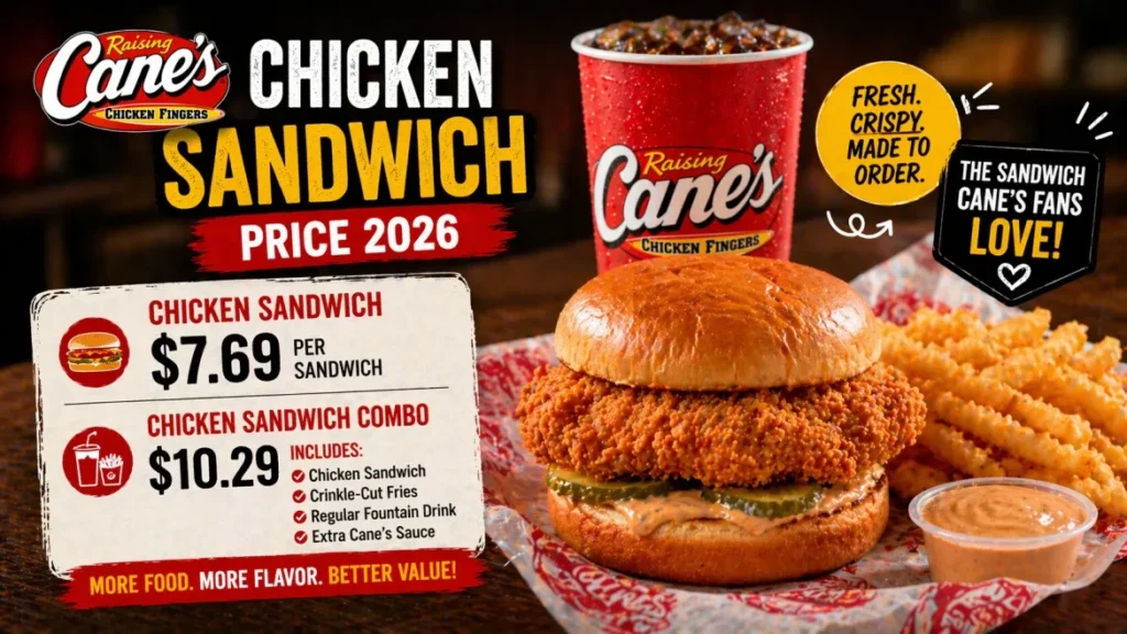 Raising Cane’s Chicken Sandwich Price