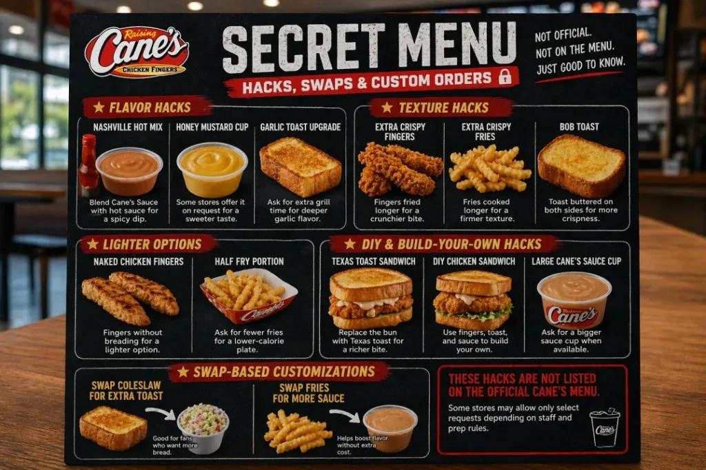 Raising Cane's Secret Menu